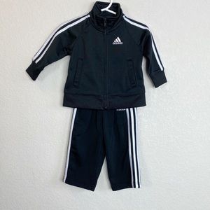 Adidas Black White Track Suit Outfit 6 Month